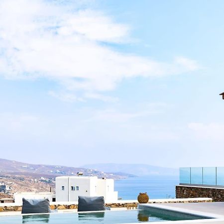 Mykonian Luxury Light Blue Villa With Private Pool Kalafáti Kültér fotó