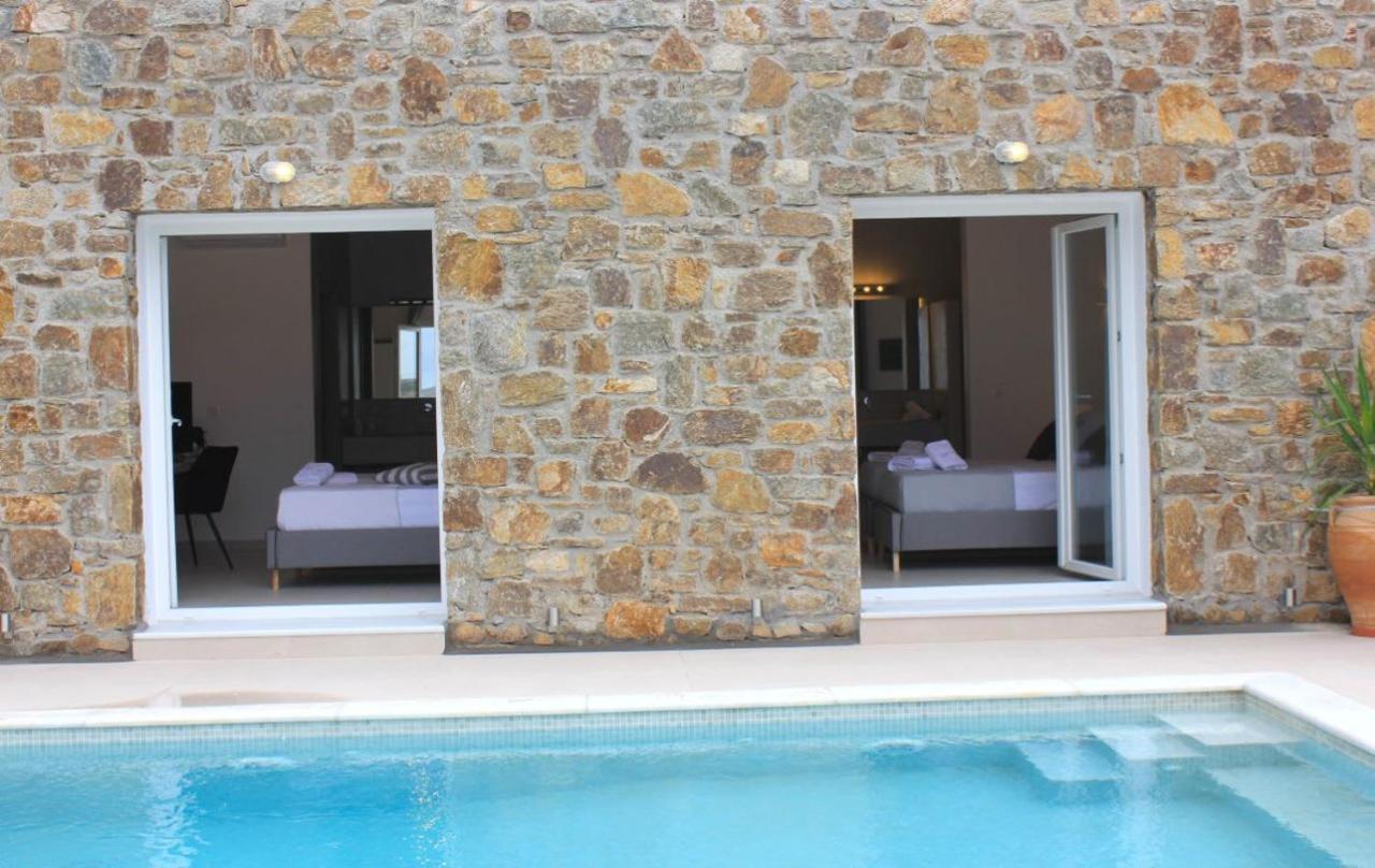 Mykonian Luxury Light Blue Villa With Private Pool Kalafáti Kültér fotó