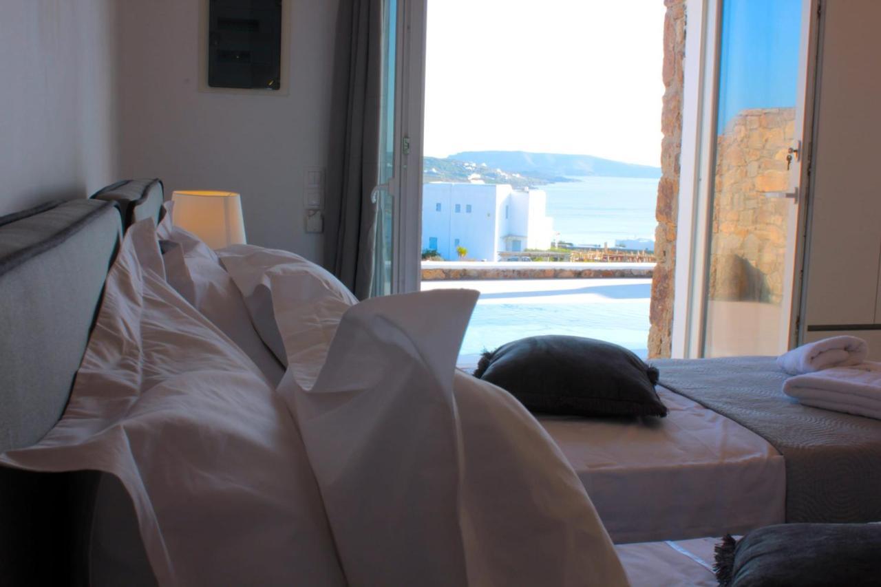 Mykonian Luxury Light Blue Villa With Private Pool Kalafáti Kültér fotó