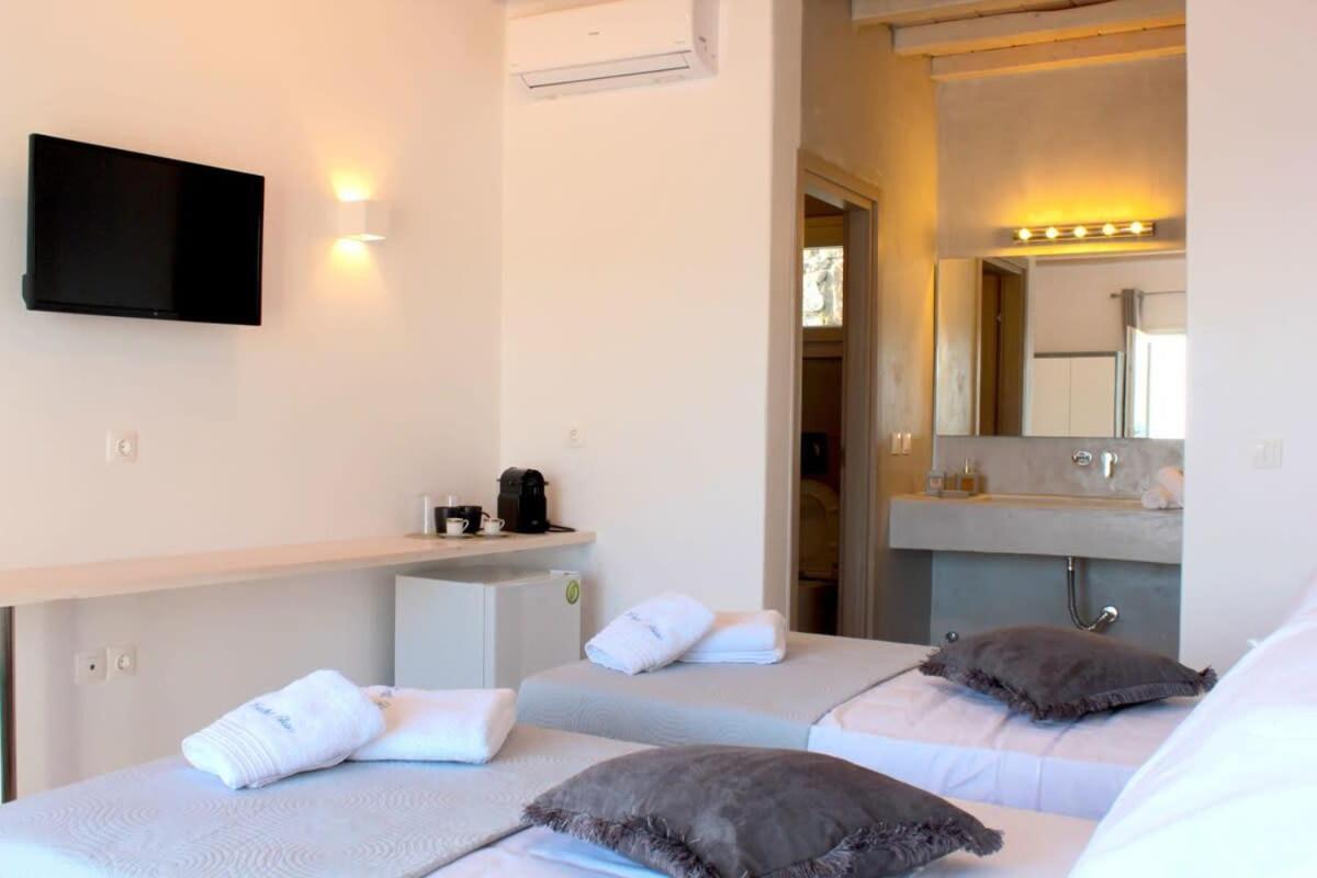 Mykonian Luxury Light Blue Villa With Private Pool Kalafáti Kültér fotó