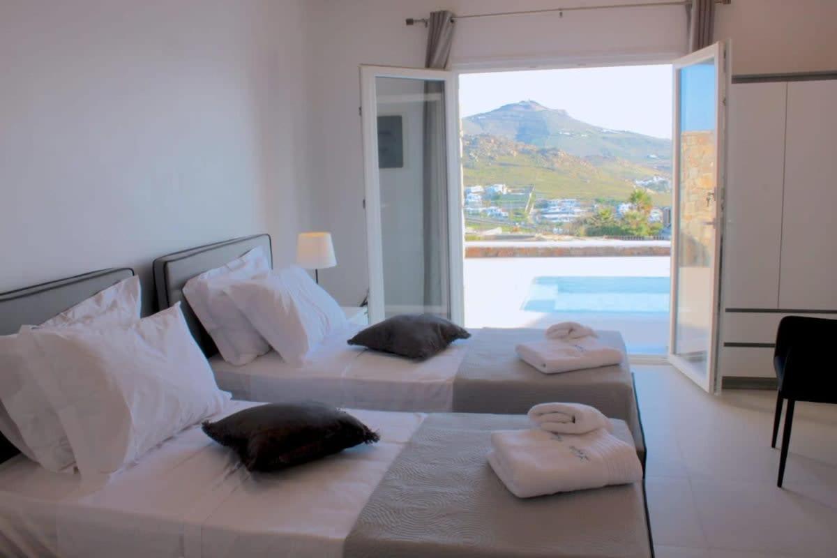 Mykonian Luxury Light Blue Villa With Private Pool Kalafáti Kültér fotó